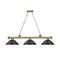Z-Lite Cordon 3 Light Billiard, Rubbed Brass & Matte Black 2306-3RB-SMB - alternate 4